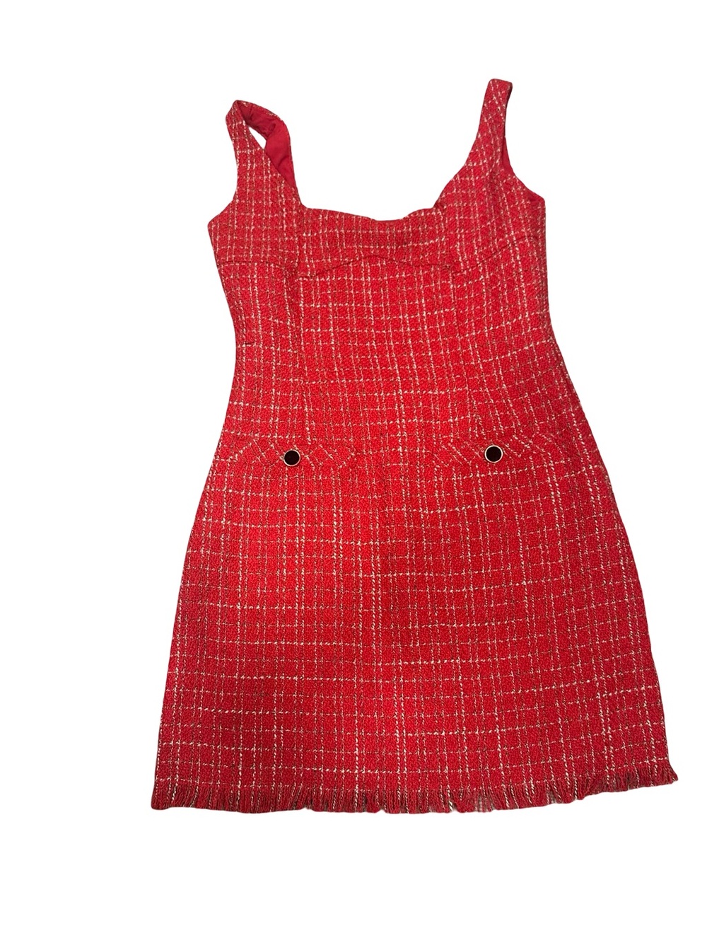 EUC Saylor Women’s XS “Velma” Red Tweed Sleeveless Shift Dress